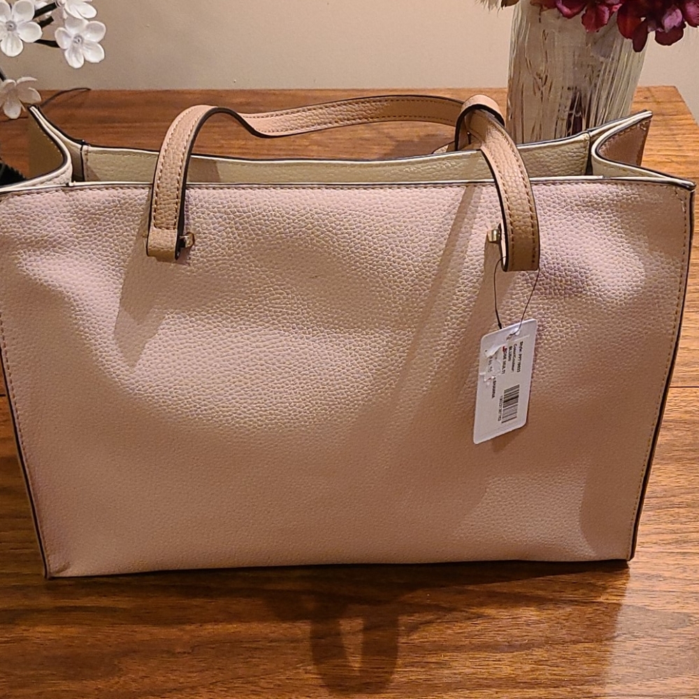 Guess large leather tote colorblock design - Picture 2 of 5